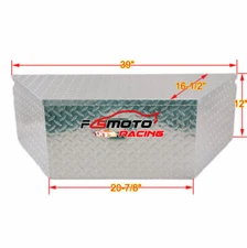 39"×16.5"×12" Aluminum Trailer Tongue Tool Box Truck Bed Underbody Storage +Lock