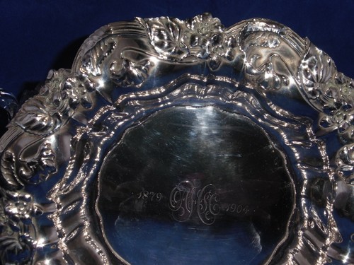Plato antiguo con flores de plata esterlina de 8,75 - Imagen 11 de 12