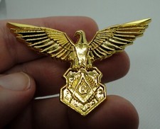 Ausgefallene Freimaurer Deutscher Adler Pin Anstecker goldfarbene Ausführung #85i