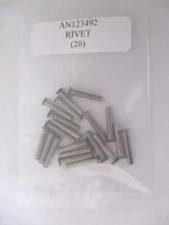 AN123492 Rivet 1/8 x 3/4" Solid Countersunk Stainless Steel - Lot of 20