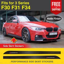 Performance Side Skirt Decal MATTE BLACK Vinyl Sticker for BMW F30 F31 F34 3 Ser