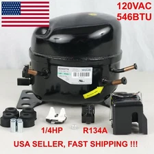 SIKELAN ADW57T6 REFRIGERATION COMPRESSOR 1/4 HP 546BTU 110-120V R134A 50-60HZ