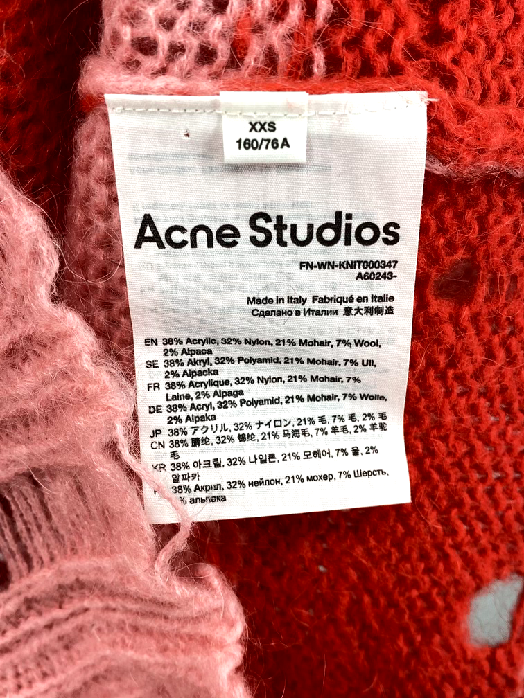 希少 Acne Studios Kosti Mohair Sweater S Acne Studios Peele Multi Paw16 sweater mohair wool kidmohair