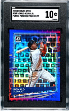 2020 Donruss Optic #169 Ronald Acuna Jr. AS PURPLE PANDORA PRIZM /99 SGC 10 GEM