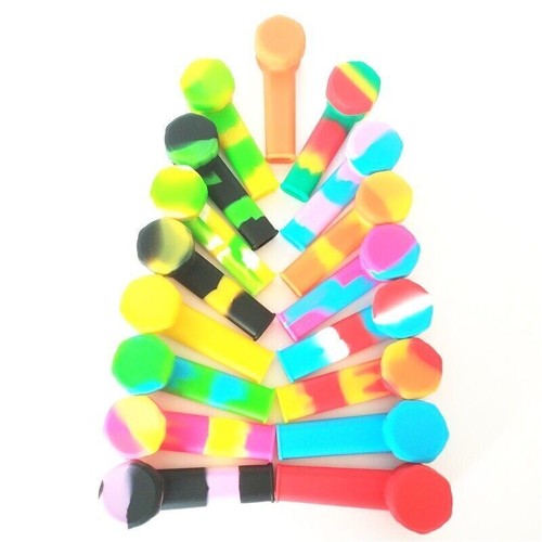 Mini pipa de mano para fumar de silicona de 10 unidades de 3,4"" con tazón de metal y tapa pipa de bolsillo; - Imagen 4 de 14