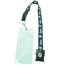 NFL Miami Dolphins Clip Lanyard ID Badge Ticket Holder Necklace Novelty DN8965