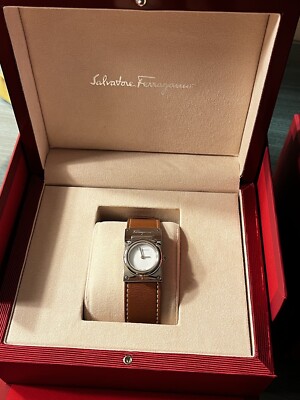 Salvatore Ferragamo WATCH BOXYS BROWN LEATHER NEW WITH BOX 61uDeqhhMXL._AC_UY1000_.jpg main image 3