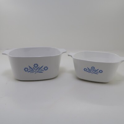 Set Corning Ware Blue Cornflower  P-1-3/4 & P-1-1/2 No Lids