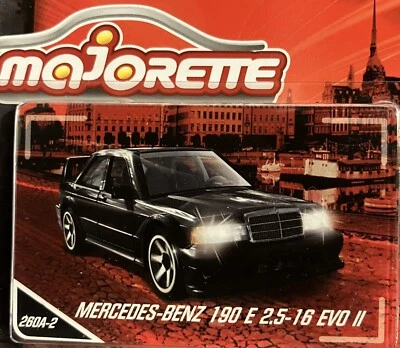 Majorette Mercedes Benz 190 E 2.5 16V Evo 2 - Serie Vintage 1:64 Neu OVP