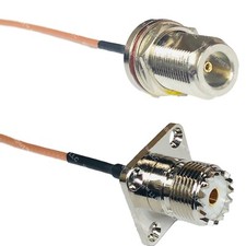 RG316 N FEMALE BULKHEAD to UHF Female Flange RF Cable Rapid-SHIP LOT