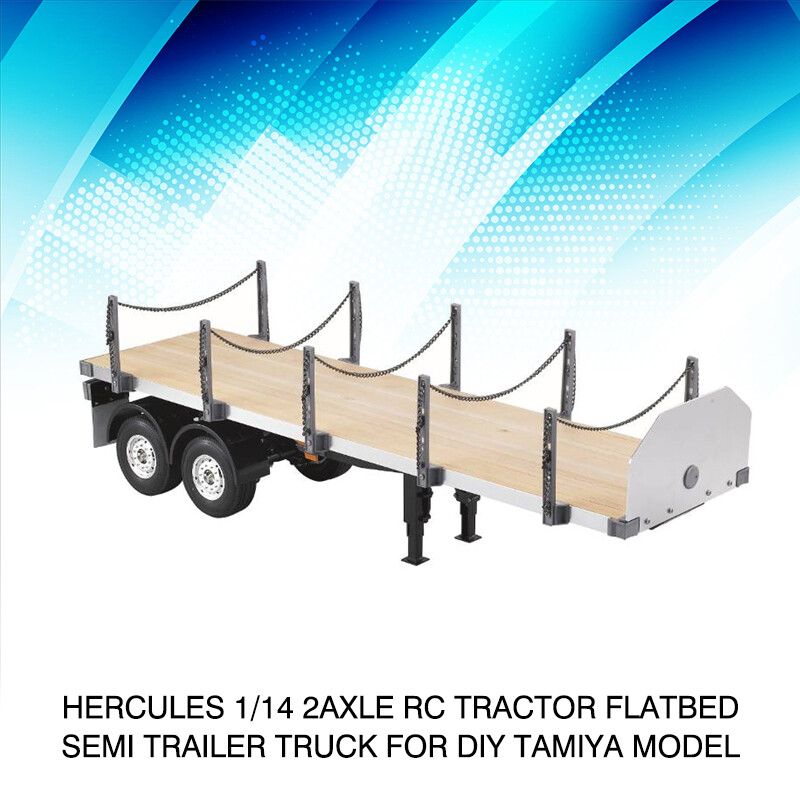 Hercules 2Axle RC Tractor Flatbed Truck 1:14 Scale for TAMIYA Models-image