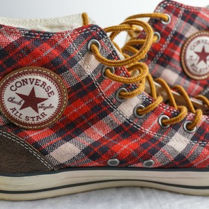 red plaid converse high tops