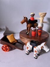 Vintage Fisher Price Replacement Black Horse Saddle - Single Rider