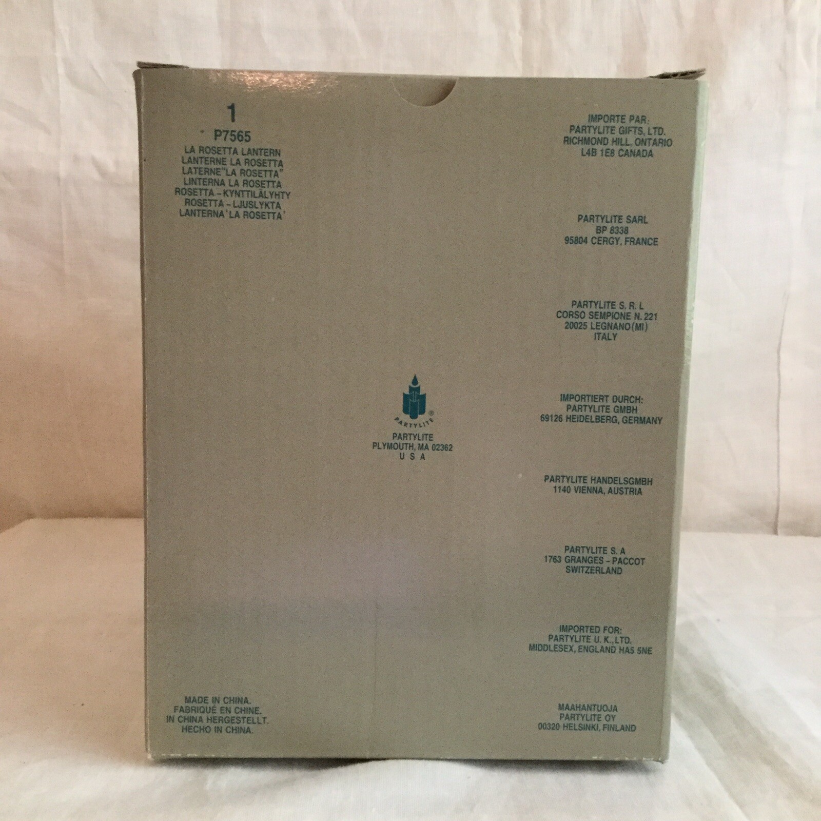 Partylite La Rosetta Lantern, Metal Glass, Indoor/Outdoor, Hanging, NIB, Retired