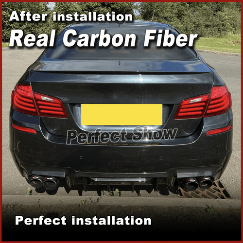 Carbon Heckdiffusor Hinten Stoßstangen Diffusor Passt für BMW F10 M5 2012-2017  - Afbeelding 4 van 14