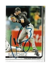 Chicago White Sox YOLMER SANCHEZ Signed 2019 Topps Card #308