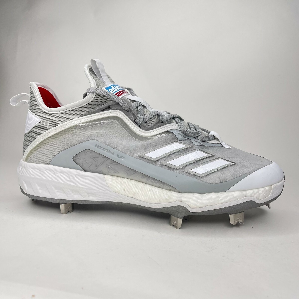 Adidas Icon VI 6 Boost Grey White Metal Baseball Cleats. Size 8. Style:EH2382. Adidas Men main image 2