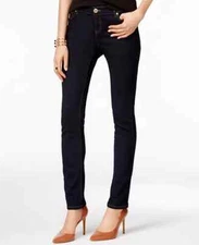 I.N.C. International Concepts Women's Mid Rise Skinny Jeans Dark Indigo SZ 10/30