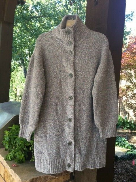 ALTRA Dip donna taglia XS grigio spacco collo tartaruga maglione cappotto giacca bottoni davanti nuovo
