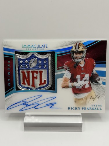 🔥💎 1/1 - Ricky Pearsall NFL SHIELD - ON CARD AUTO - 2025 Immaculate #PPA-RPL