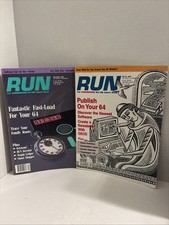 RUN C64 Magazine Lot Of 2 Issues For Commodore 64 December 1987 March 1988