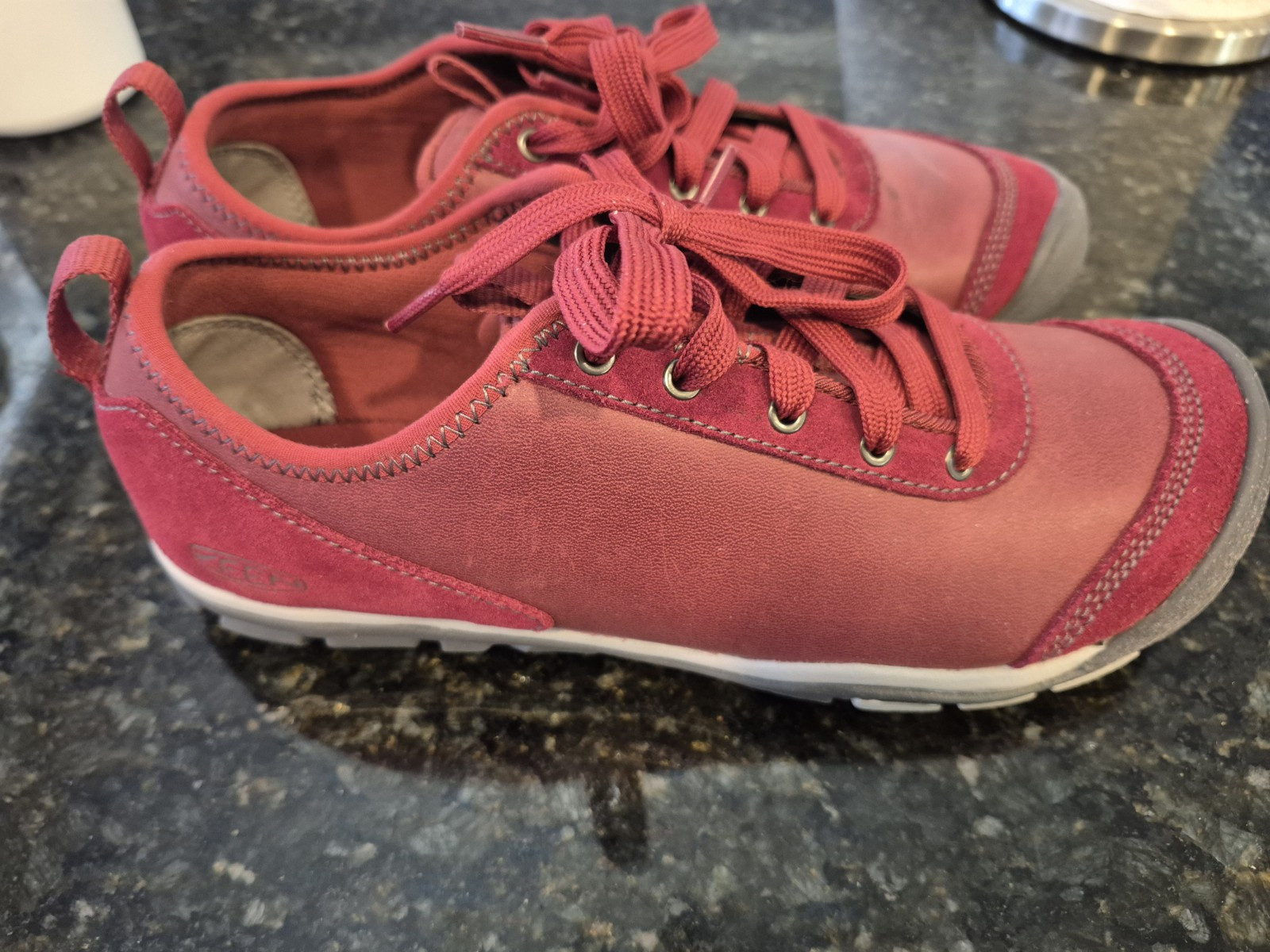 Scarpe sneakers casual Keen donna Hush Lea CNX rosse stringate taglia 8 5