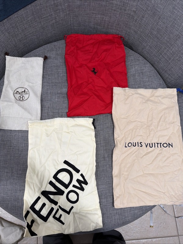 Designer Dust Bags for Shoes Louis Vuitton, Fendi, Ferrari, Hermes 4pc