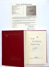 Stephen King Author Signed The Shining Red Leather Library Edition HC Book JSA
