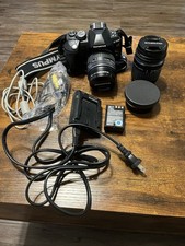 Olympus E-510 10MP DSLR w/ 14-42mm  40-150mm Lenses  Charger  4GB Card