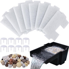 17 Pcs Pond Waterfall Spillway Filter Media, 8 Inch Waterfall Box Filter Pad wit