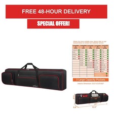 88 Key Keyboard Case Soft Bag with Adjustable Straps and Pockets