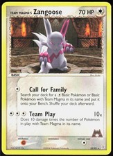 Team Magma's Zangoose 23/95 Rare EX Team Magma vs Team Aqua LP Pokemon on eBay