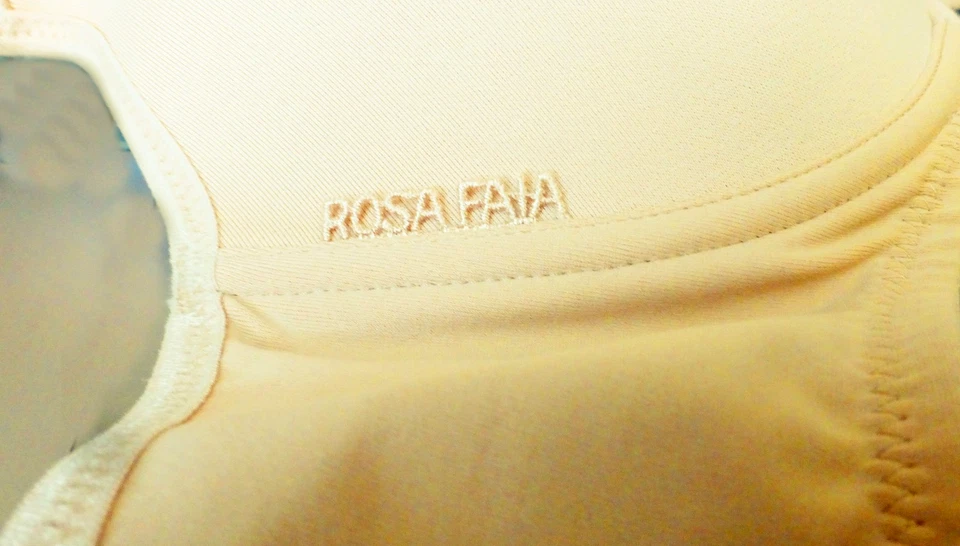 Sujetador Balconette Rosa Faia Con Aros Beige Bordado Nombre Moldeado 34D Nuevo Sin Etiquetas Foto 3 de 4