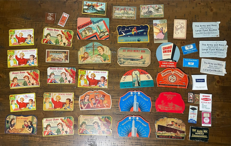 Large Lot of Vintage Needle Books - Army Navy, Rocket, Woolworth, More
