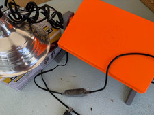 Baby Chick Adjustable Brooder and Heat Lamp. Up to 10 chicks. Barely used.