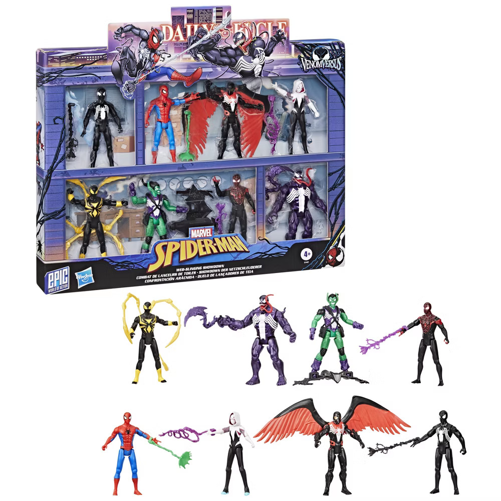 Marvel Spider-Man Venom vs Epic World of Action Web-Slinging Showdown