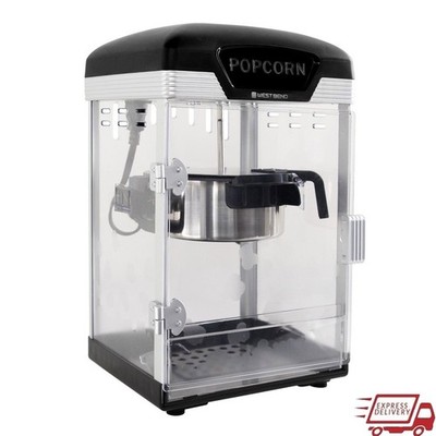 Theater Popcorn Machine 4Qt Movie Style Popper LED Sign Accessories Easy Clean