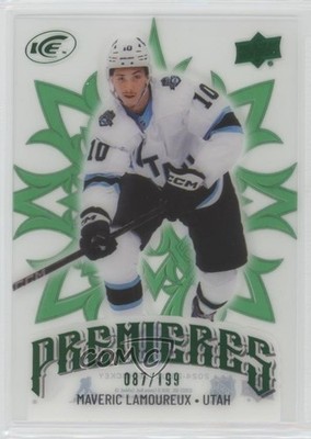 2024-25 Ice Premieres Emerald Green 87/199 Maveric Lamoureux #212 Rookie RC 03uh