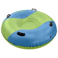 RETROSPEC SNOWSLIDE 42  XL INFLATABLE SNOW TUBE, HEAVY DUTY SLED, BLUE/GREEN