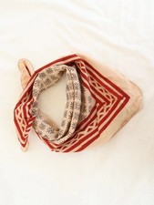 Organic Cotton Bandana Block Printed Bandana Scarf Neckerchief Cotton Neck Scarf