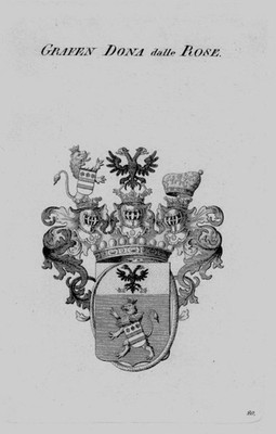 1820 - Dona Rose Wappen Adel coat of arms heraldry Heraldik crest Kupferstich