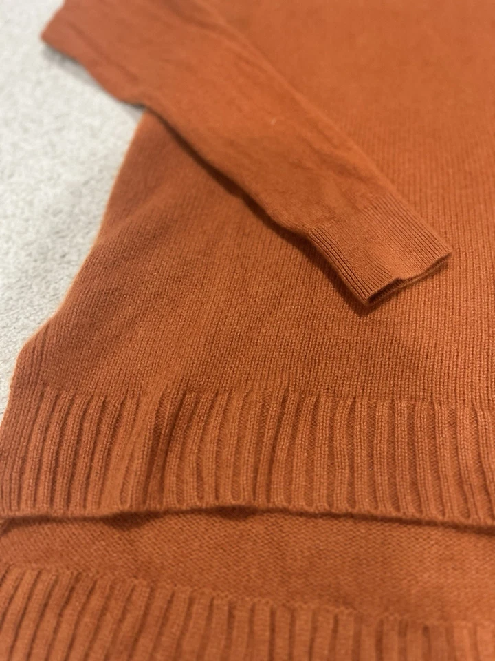 Suéter túnica cuello alto 100 % cachemir Ann Taylor nuevo sin etiquetas $229 para mujer color óxido M Foto 2 de 4