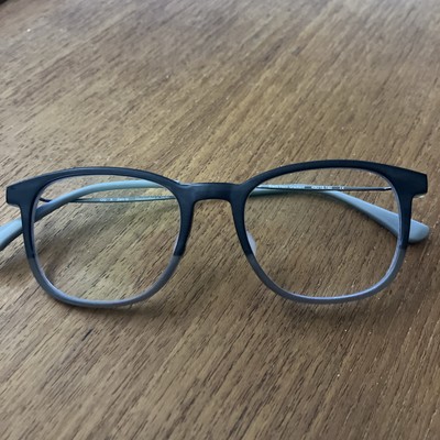 Zero G OG Market St Black Horn Gradient Eyeglasses frames 49-18-140 Japan
