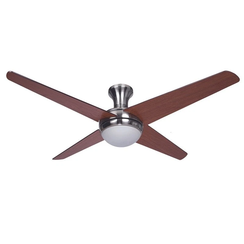 Yosemite Home Decor Taysom 2-Light 4-Blade Wood Ceiling Fan in Polished Nickel - Image 2 of 4