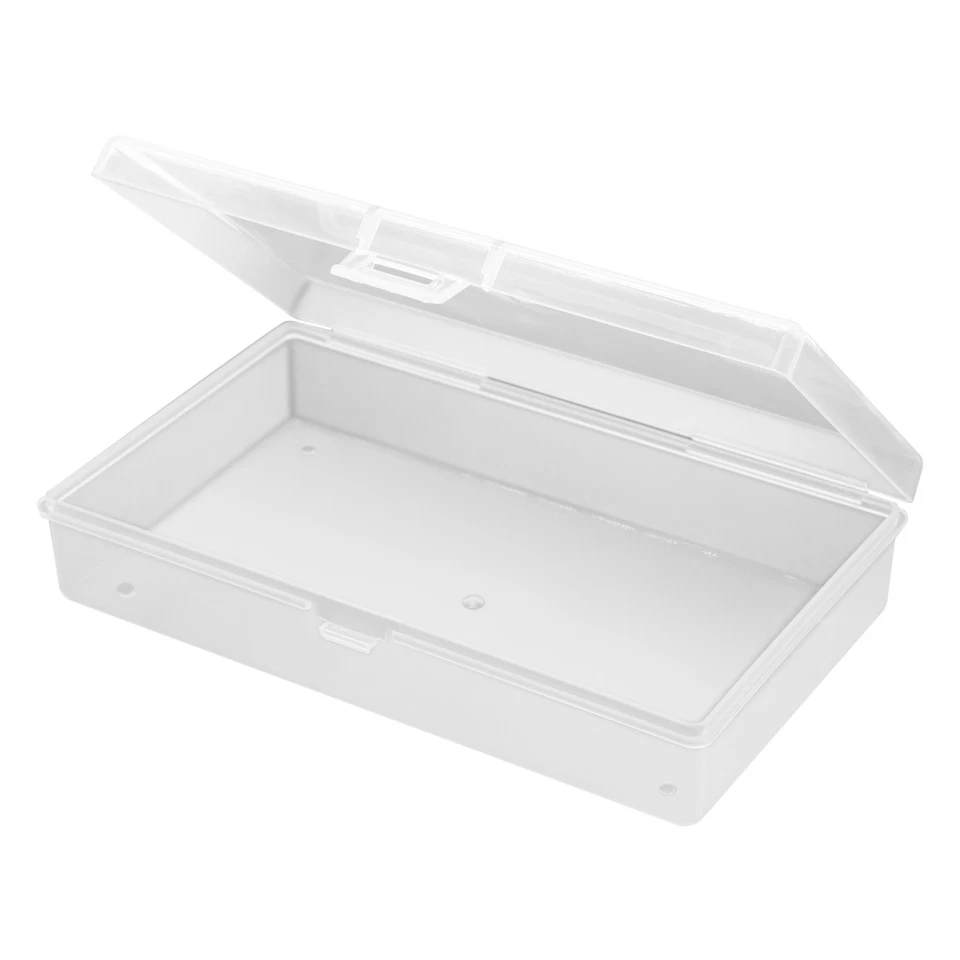 Lots Clear Plastic Storage Container Box Hinged Lid Art Jewelry Making Organizer - Image 3 of 4