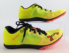 Under Armour Kick Distance 4 Track Spikes Men  s 10 / Women  s 11.5 Yellow Red UA