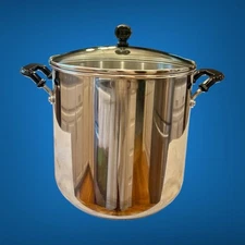 Farberware Stock Pot 11-qt. Stainless Steel Classic Series Durable w/ Glass Lid