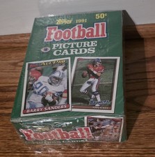 1991 Topps NFL Football 36 Sealed Packs Factory Box
