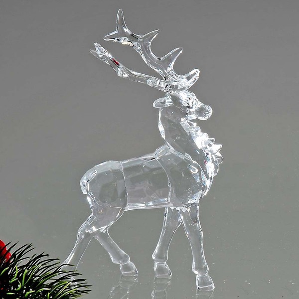 Hirsch Stehend Acryl Klar 16 Oder 13 Cm Dekofigur Formano 678263 Weihnachtsdeko-image