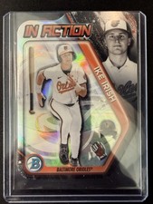 2025 Bowman Draft Ike Irish In Action Die Cut Refractor Baltimore Orioles
